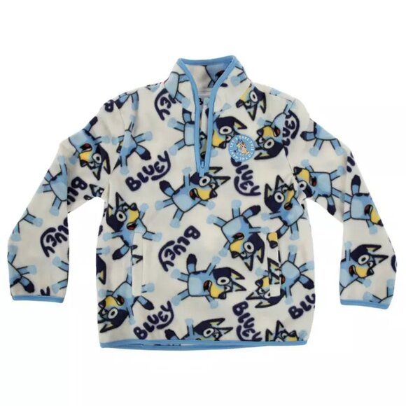 NEW The Christmas Shoppe Bluey Polar Fleece Jacket Youth Large - Picture 1 of 10